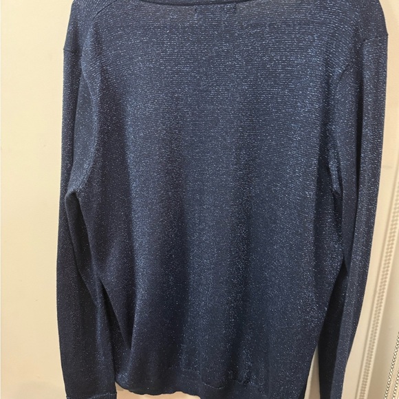 George Blue Open Front Cardigan Sweater - Picture 3 of 4